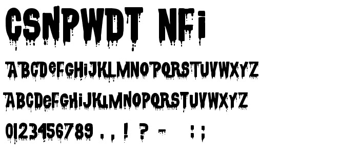 CSNPWDT NFI font